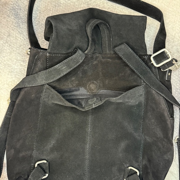 Free People Black Suede Convertible Backpack/Bag - Picture 8 of 16